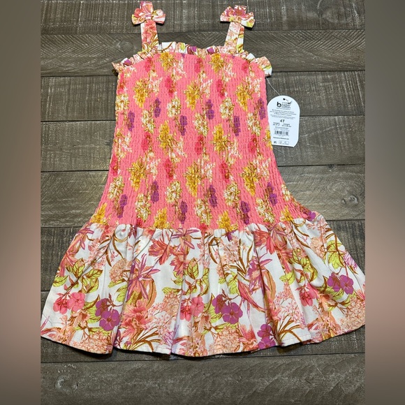Other - "Brand New Girls' Size 4T Floral Summer Dress - Pink, White, Purple"